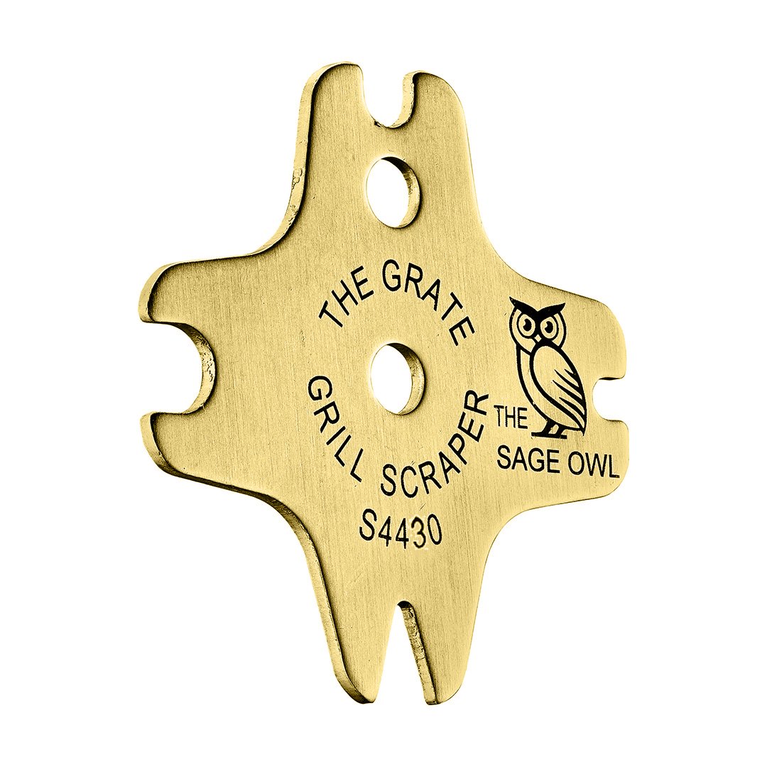 S4430 - The Grate Grill Scraper - Brass Barbque Grill Cleaner