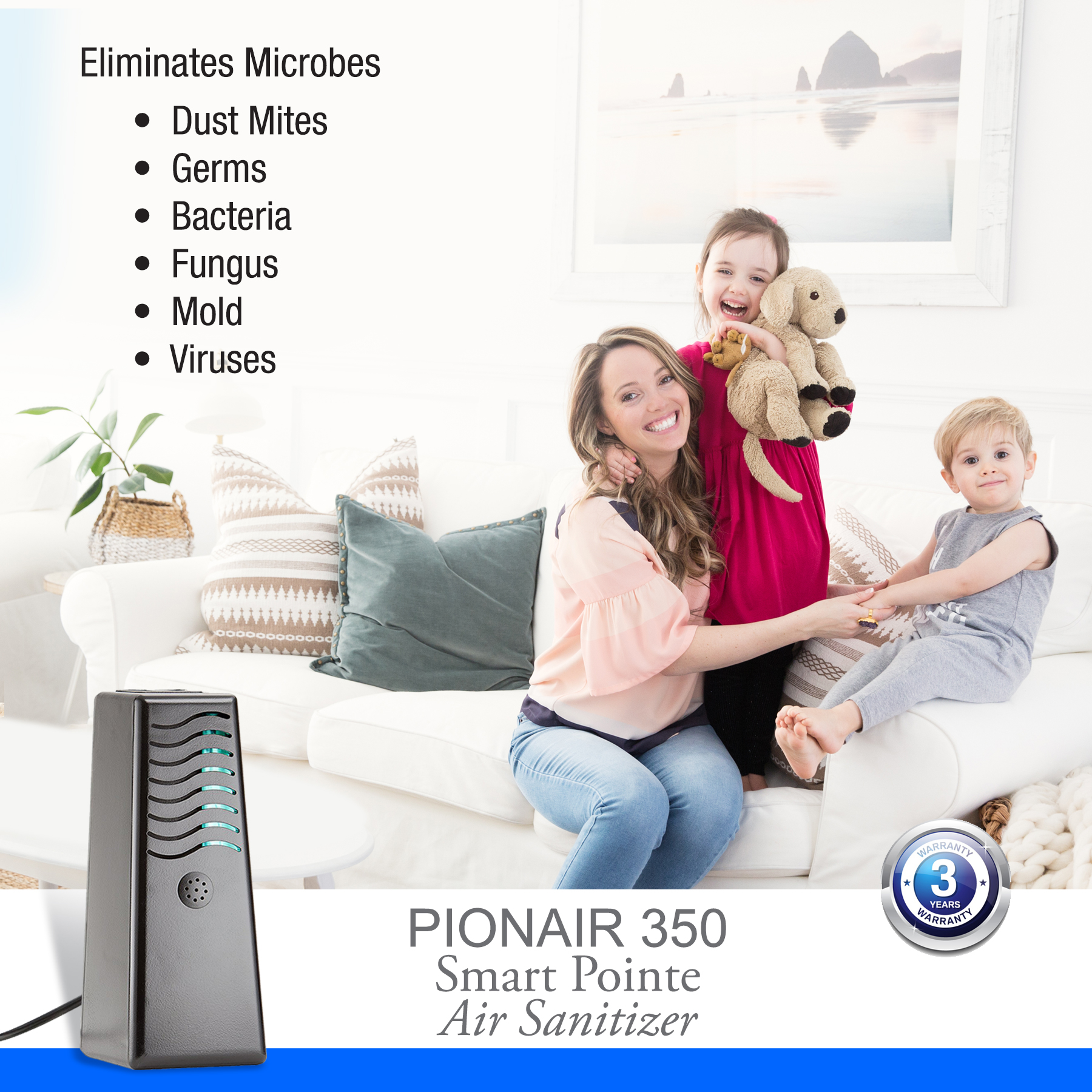 PIONAIR 350 Smart Pointe - 4 in 1 Air Cleaner